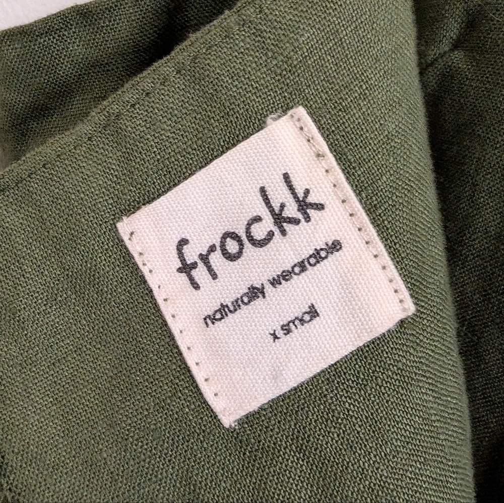 FROCKK olive green jumpsuit overalls - size extra small - Picture 7 of 9